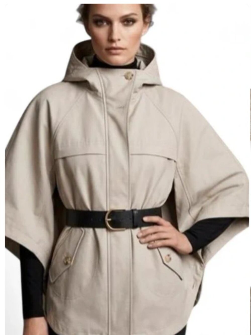Tart Collection hooded cape trench coat size Small